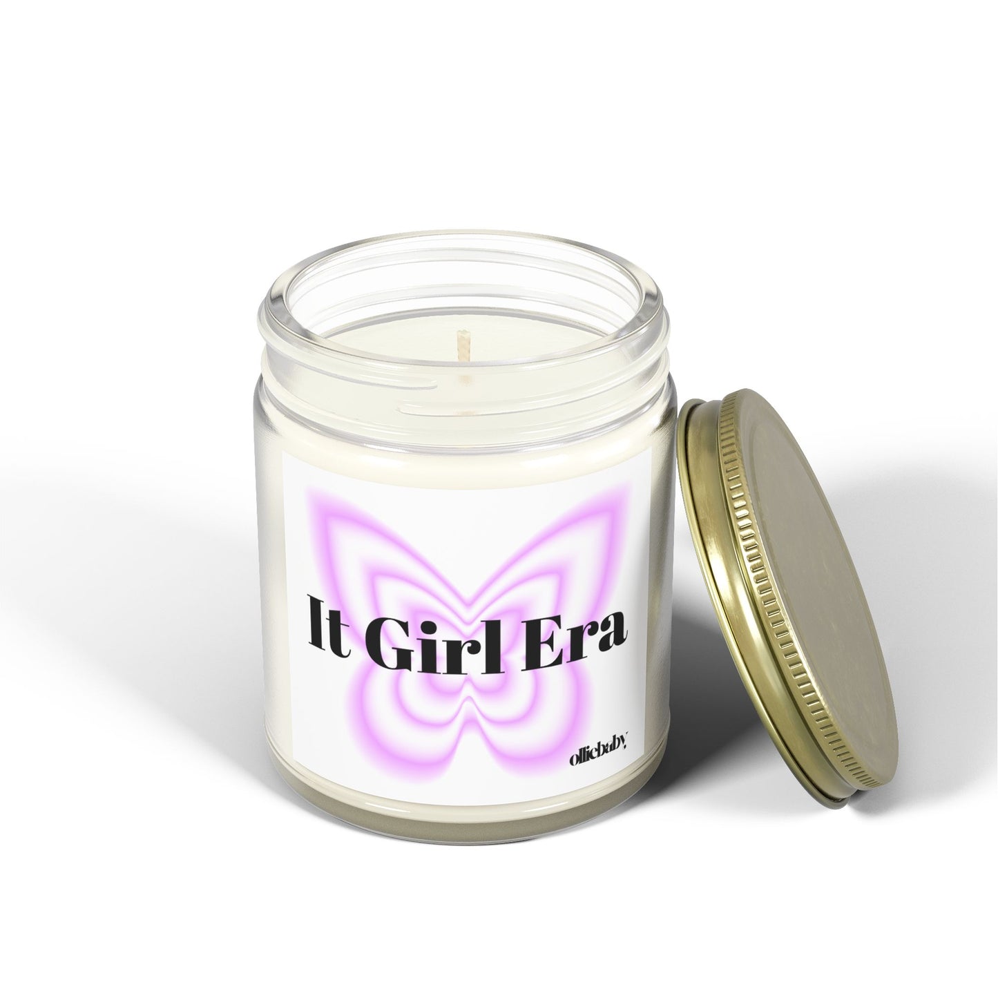 9oz Cute Aesthetic Coconut Apricot Wax Scented Candle for It Girl Era Vibes, Room Decor, Relaxation Gift, Self-care, Teen Gift