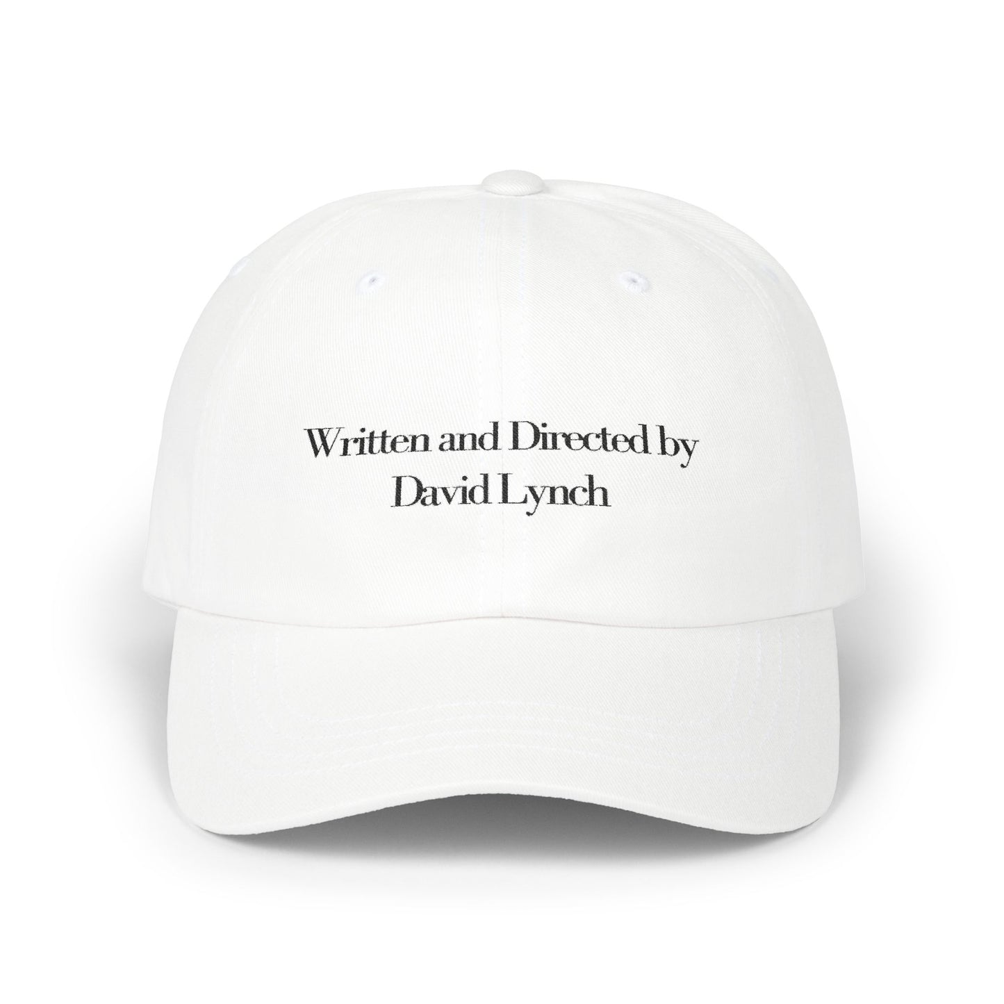 Embroidered Dad Cap, David Lynch Inspired Hat, Minimalist Baseball Cap, Retro Hipster Cap, Creative Visionary Gift, Black Dad Hat