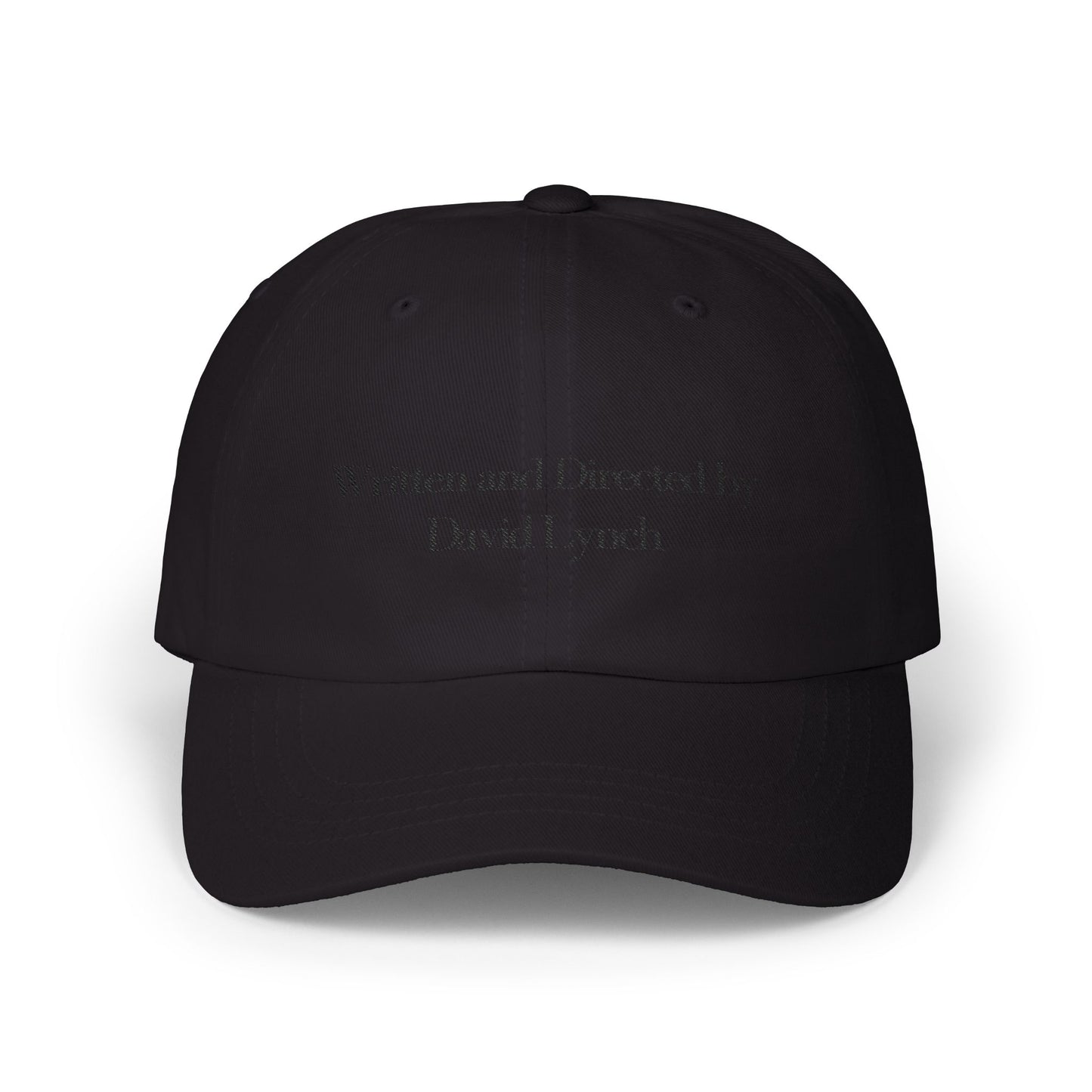 Embroidered Dad Cap, David Lynch Inspired Hat, Minimalist Baseball Cap, Retro Hipster Cap, Creative Visionary Gift, Black Dad Hat