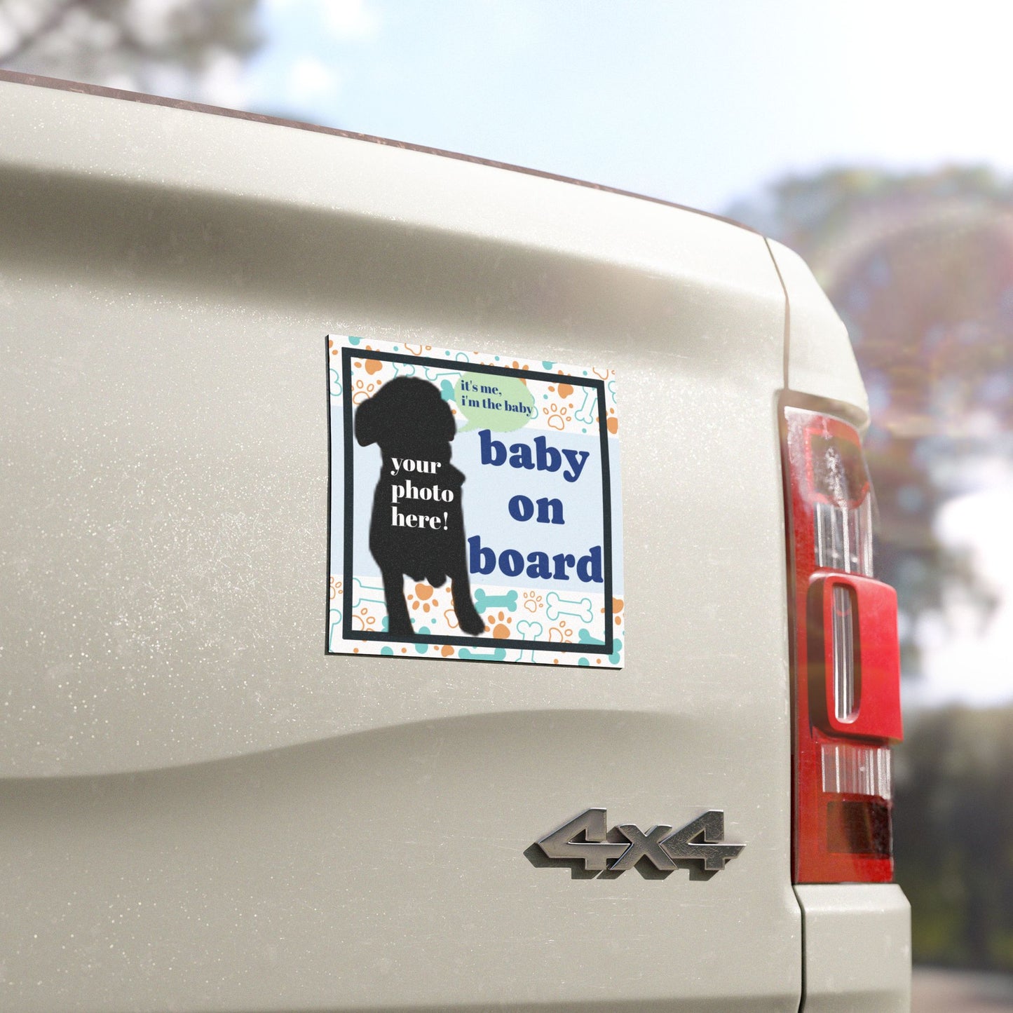 Dog Lover Car Magnet, Personalized Customized Bumper Sticker Magnet, Pet Owner Gift, Fridge Magnet, Refrigerator Decoration, Cute Animal