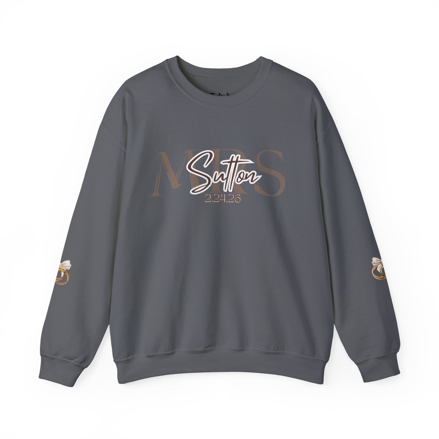 Wedding Colors Crewneck Sweatshirt, Future Wifey Bride Gift, Bridal Party, Customized Wedding Mrs. Top, Personalized Bachelorette