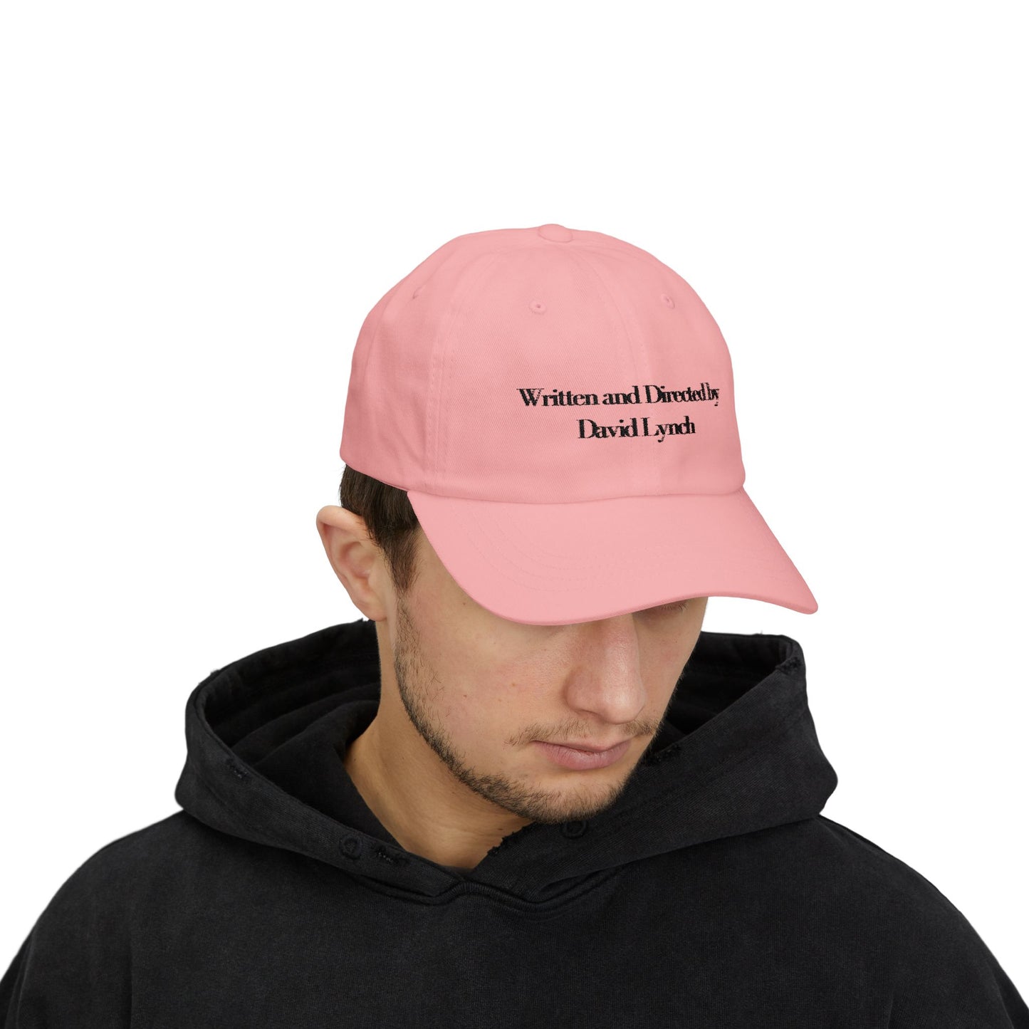 Embroidered Dad Cap, David Lynch Inspired Hat, Minimalist Baseball Cap, Retro Hipster Cap, Creative Visionary Gift, Black Dad Hat