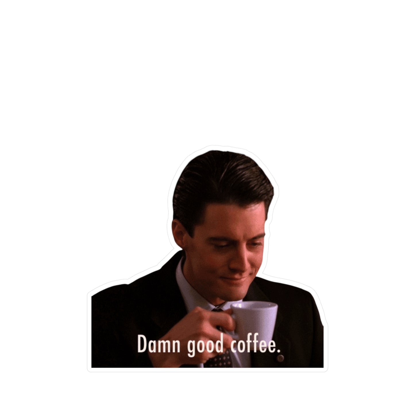 Vinyl Decal Sticker, Twin Peaks Agent Dale Cooper Coffee Scene, Pop Culture Laptop Decal, David Lynch Fan Gift, Unique Car Window Decor, DIY