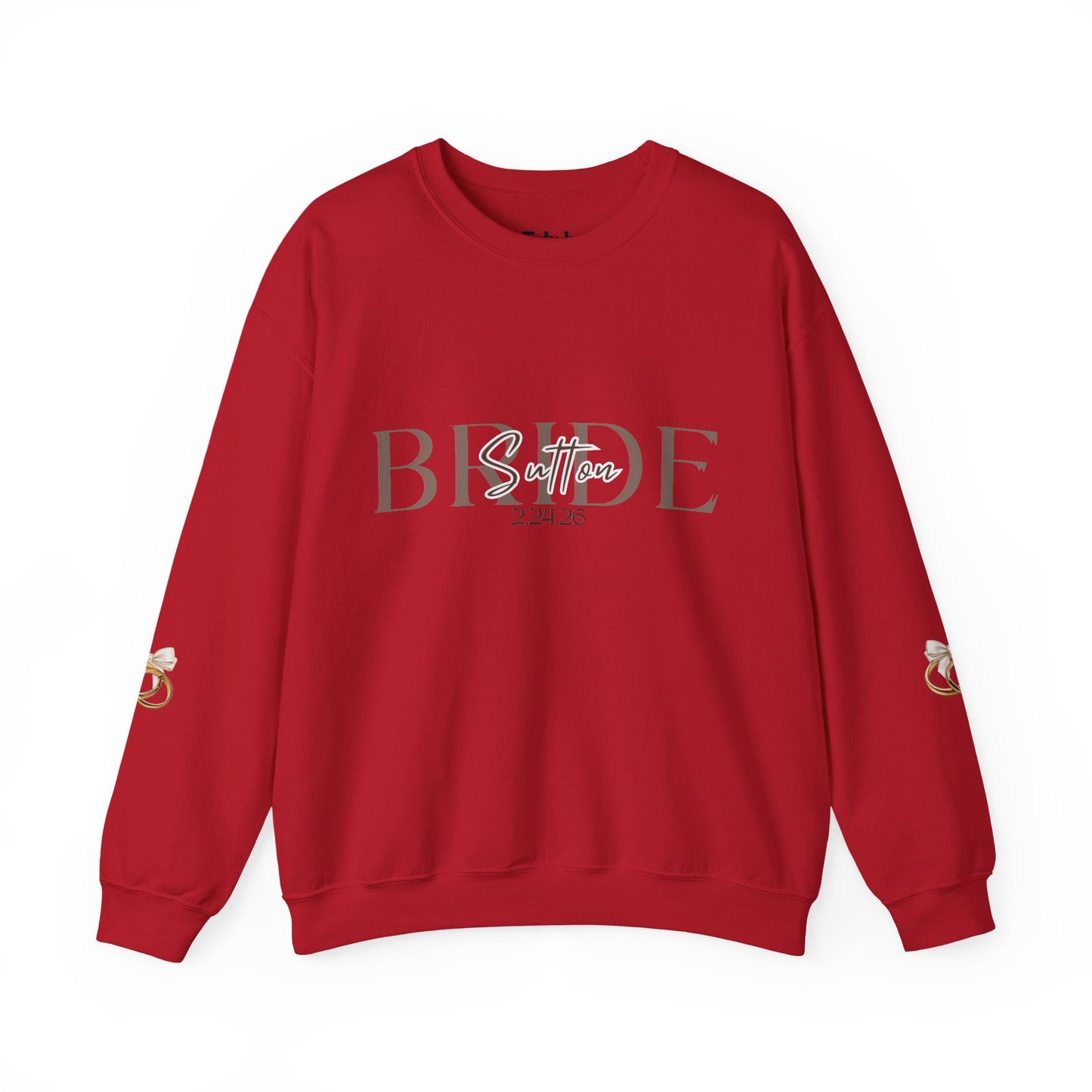 Custom Wedding Name and Date Crewneck Sweatshirt, Wedding Wear, Personalized Bridal Party Gift, Bachelorette Party, Wedding Gift