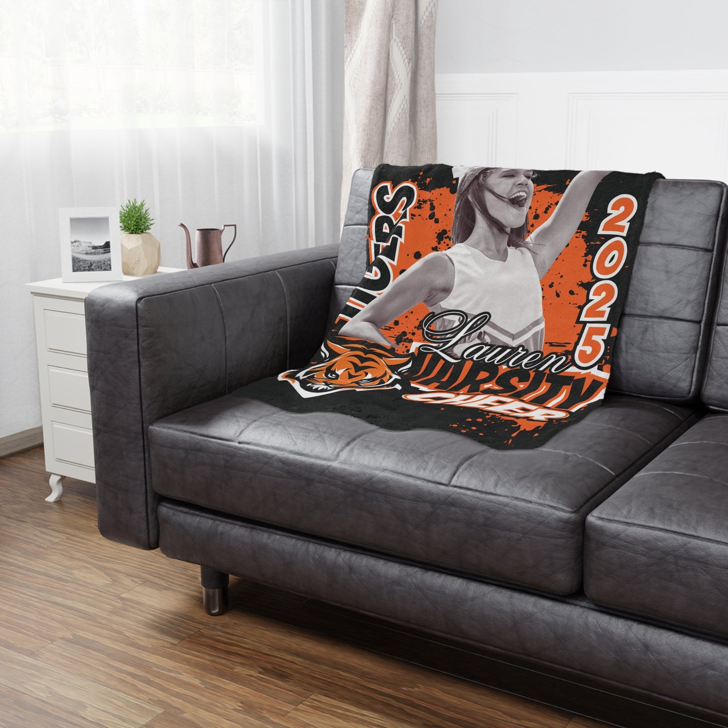 Athlete Stadium Blanket, Personalized Sports Team Throw, Custom Fan Fleece, Game Day Gift, Cozy Winter Blanket