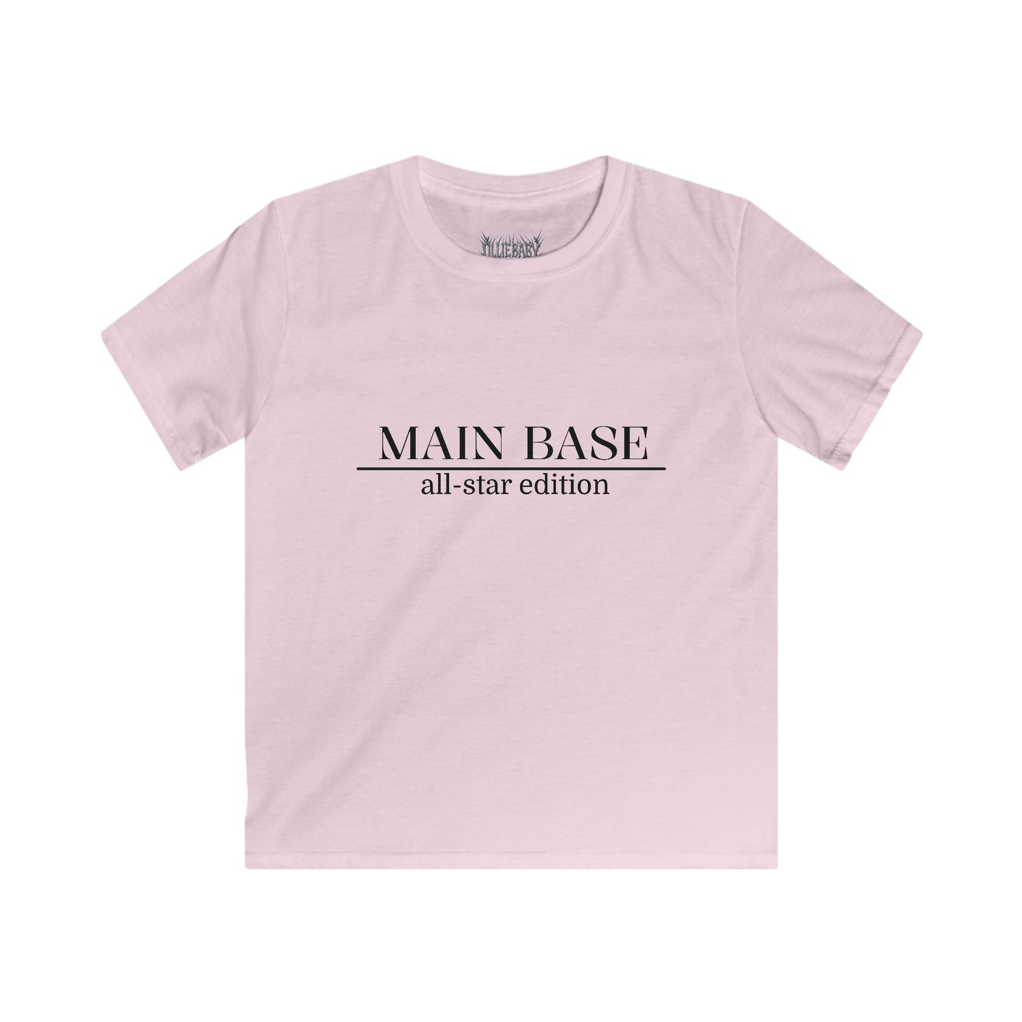 "MAIN BASE" All-Star Edition (Minimalist Athletic Youth Shirt) Kids Sizes