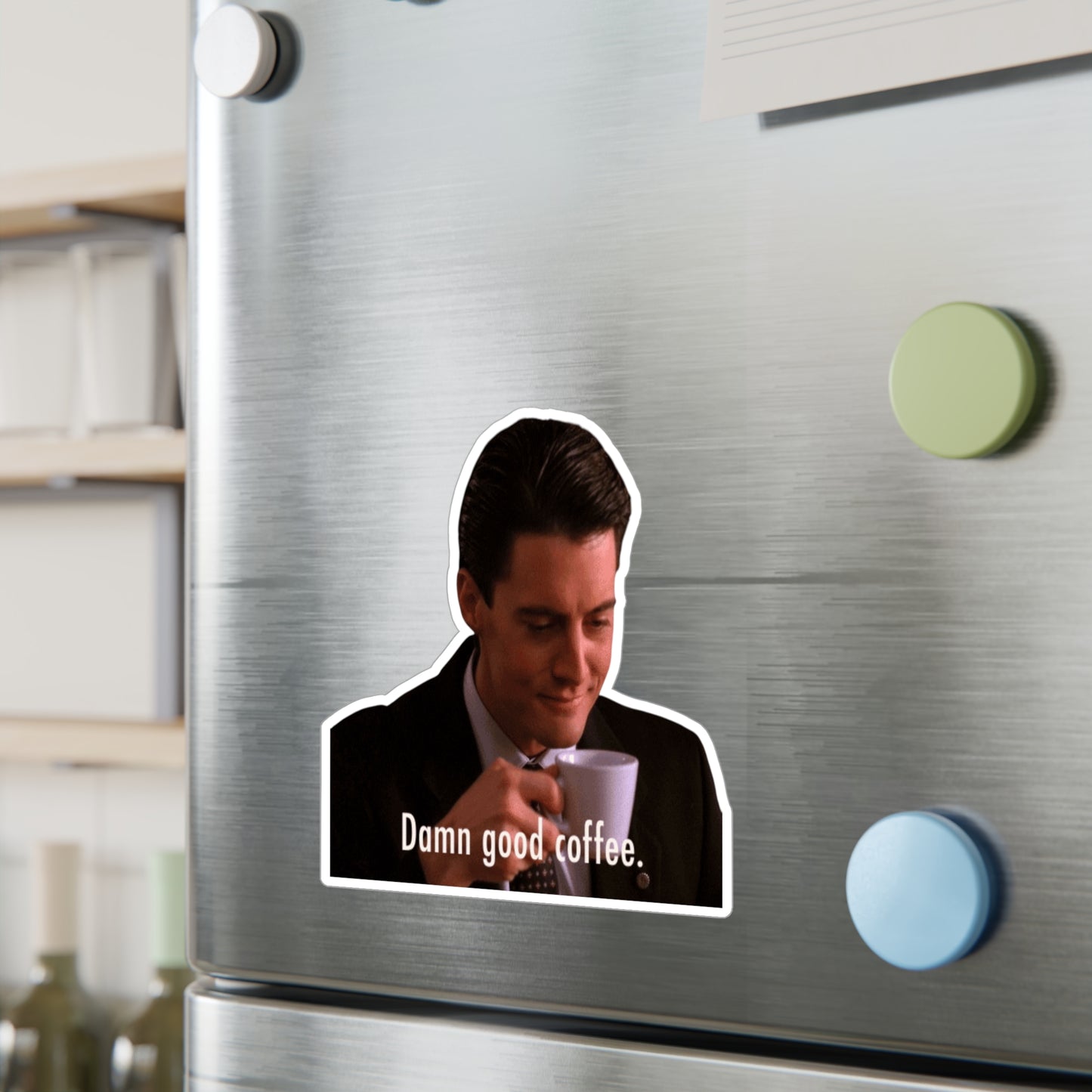 Vinyl Decal Sticker, Twin Peaks Agent Dale Cooper Coffee Scene, Pop Culture Laptop Decal, David Lynch Fan Gift, Unique Car Window Decor, DIY
