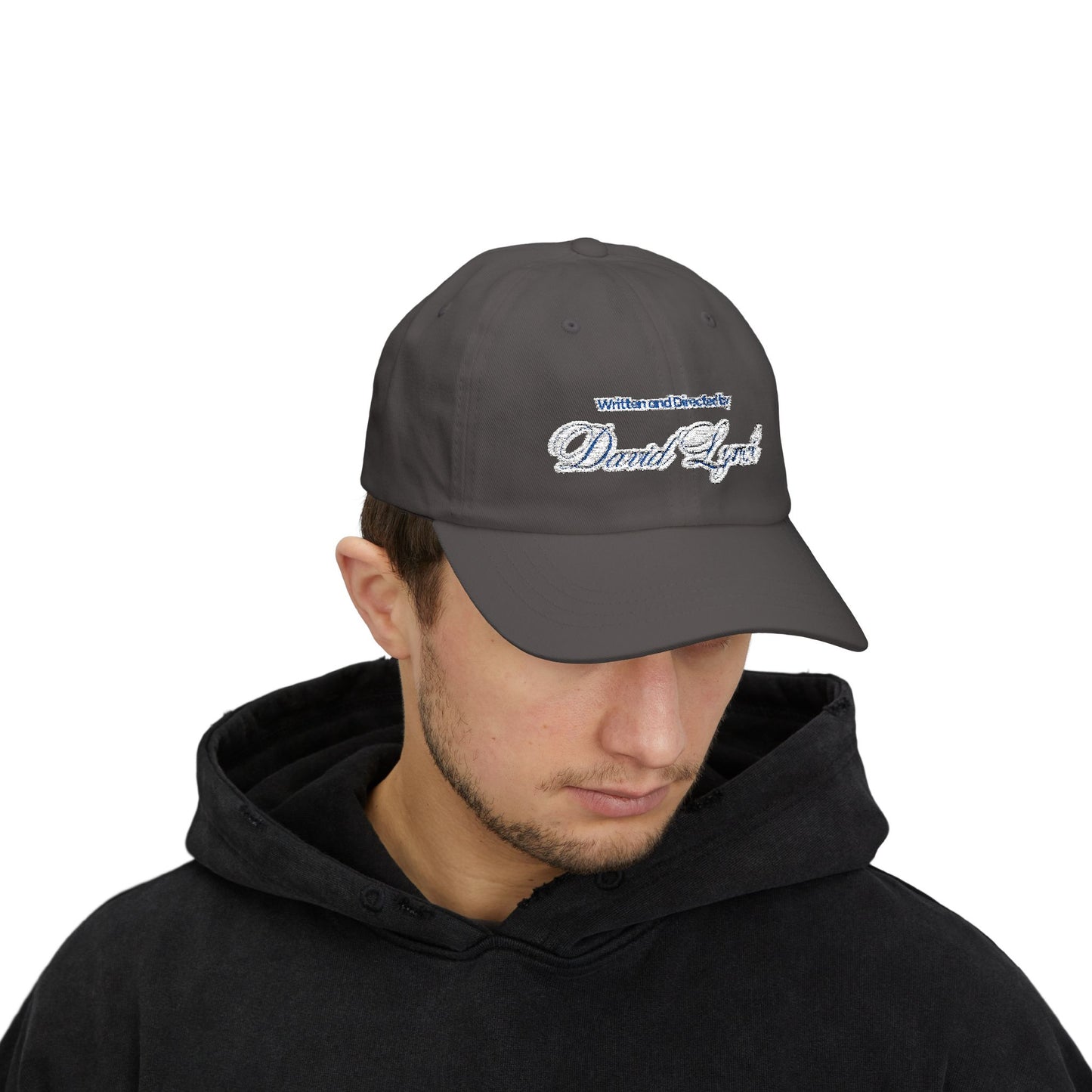 Embroidered Dad Cap, David Lynch Inspired Hat, Minimalist Baseball Cap, Retro Hipster Cap, Creative Visionary Gift, Black Dad Hat