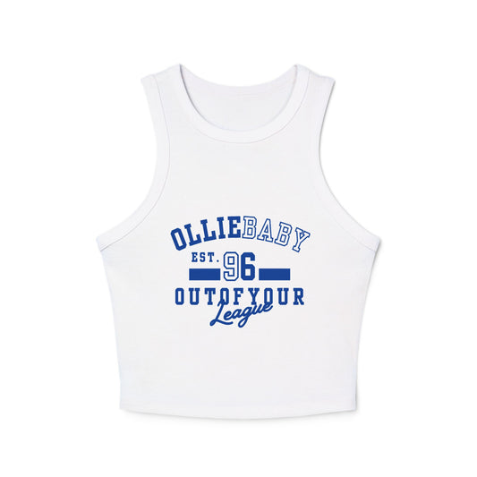 olliebaby Nostalgia Edit Racerback Tank Top | Cute Summer Top, Chic Mini Tank, Birthday Gift, Relaxed Weekend Wear, Casual Athleisure