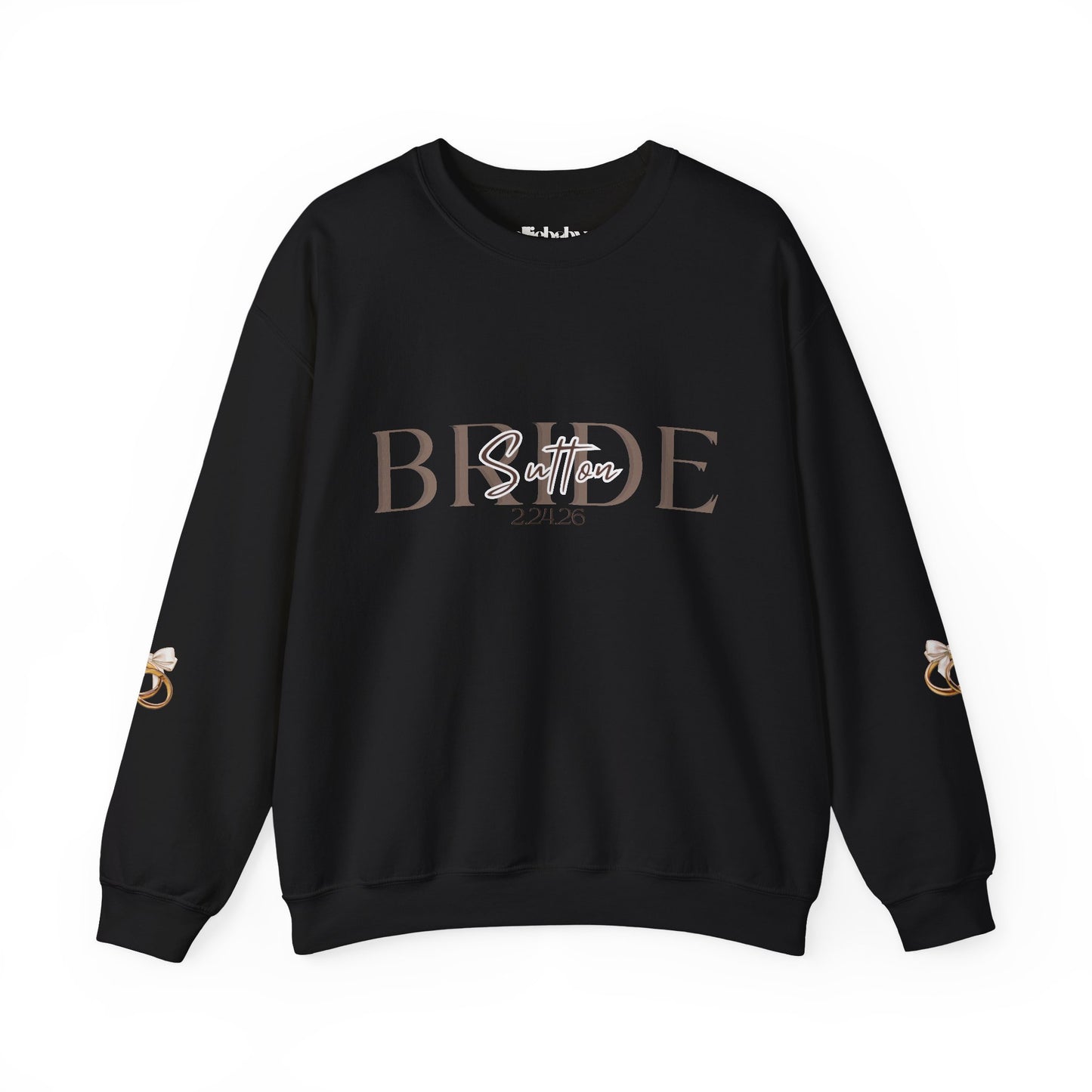 Custom Wedding Name and Date Crewneck Sweatshirt, Wedding Wear, Personalized Bridal Party Gift, Bachelorette Party, Wedding Gift