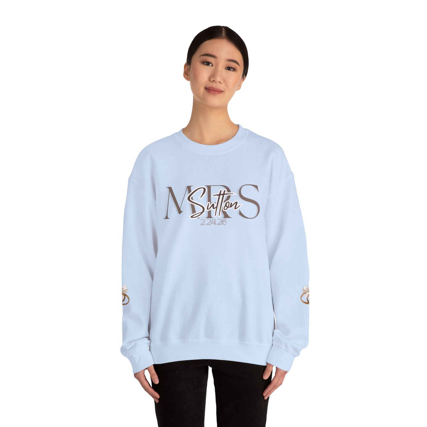 Wedding Colors Crewneck Sweatshirt, Future Wifey Bride Gift, Bridal Party, Customized Wedding Mrs. Top, Personalized Bachelorette