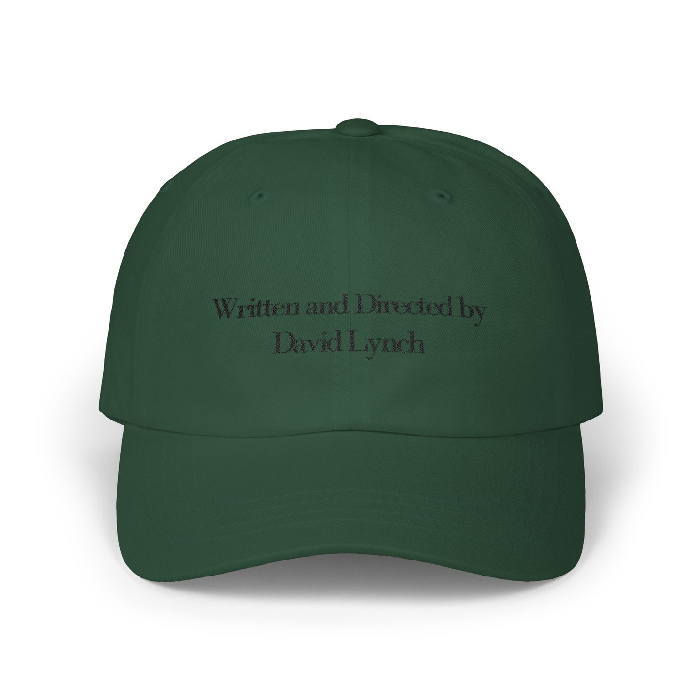 Embroidered Dad Cap, David Lynch Inspired Hat, Minimalist Baseball Cap, Retro Hipster Cap, Creative Visionary Gift, Black Dad Hat