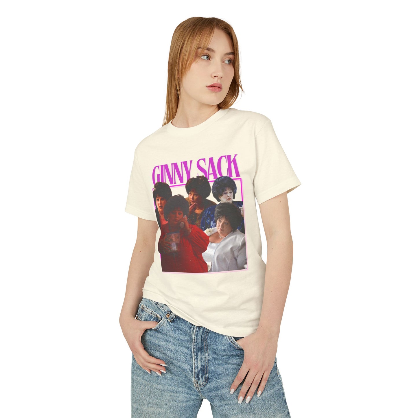 The Sopranos Collection - Ginny Sack Tee, Relaxed Fit Unisex Cotton Top