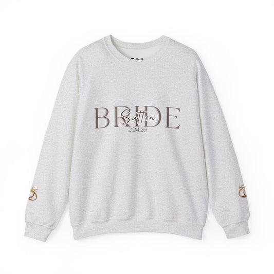 Custom Wedding Name and Date Crewneck Sweatshirt, Wedding Wear, Personalized Bridal Party Gift, Bachelorette Party, Wedding Gift