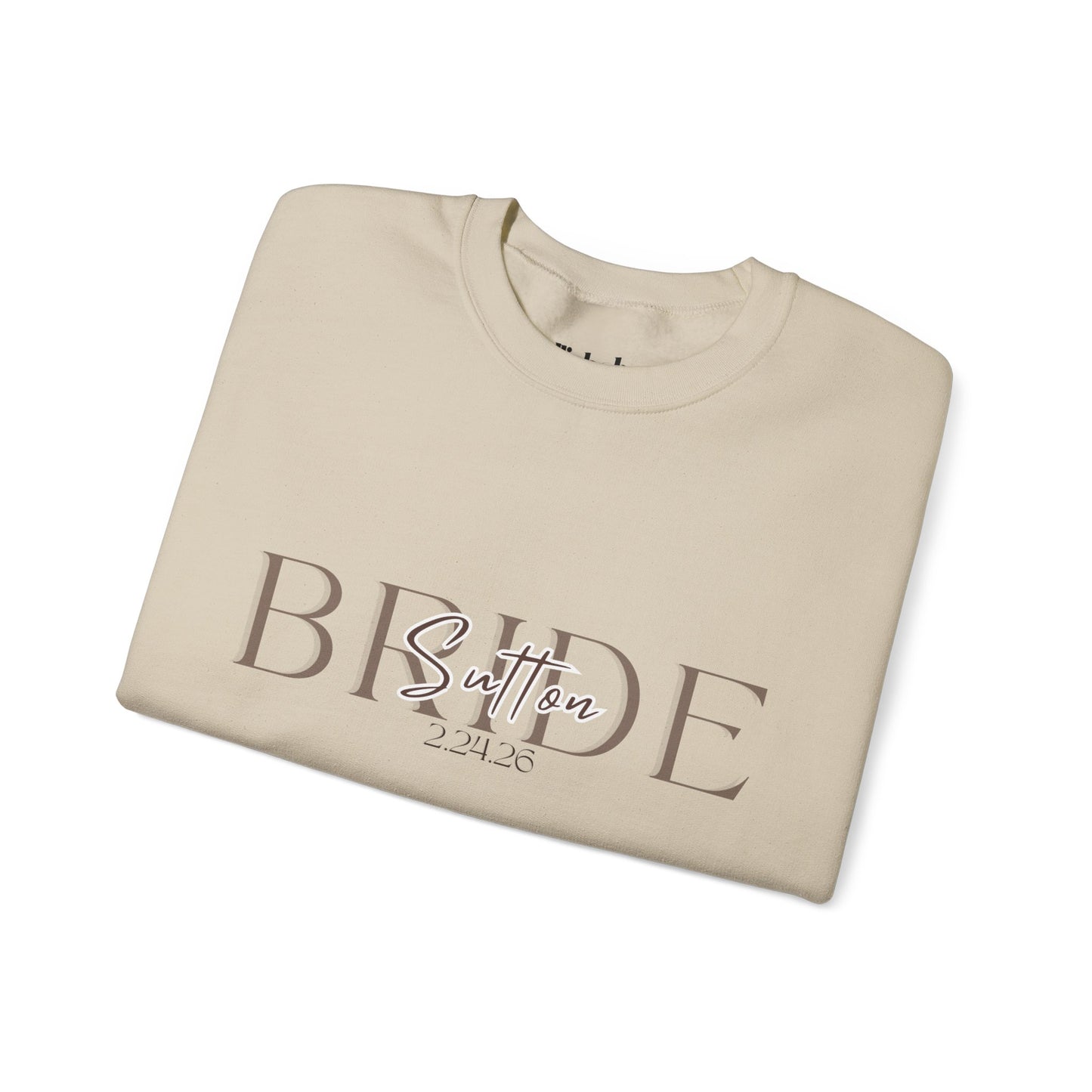 Custom Wedding Name and Date Crewneck Sweatshirt, Wedding Wear, Personalized Bridal Party Gift, Bachelorette Party, Wedding Gift