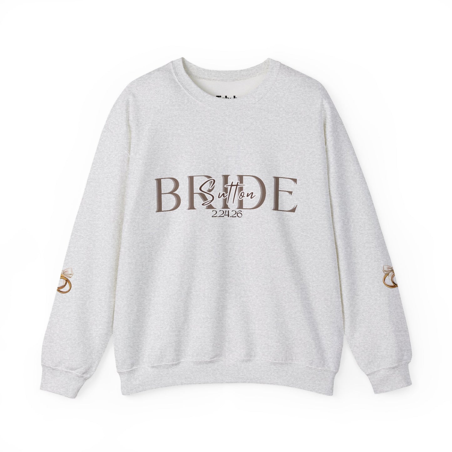 Custom Wedding Name and Date Crewneck Sweatshirt, Wedding Wear, Personalized Bridal Party Gift, Bachelorette Party, Wedding Gift