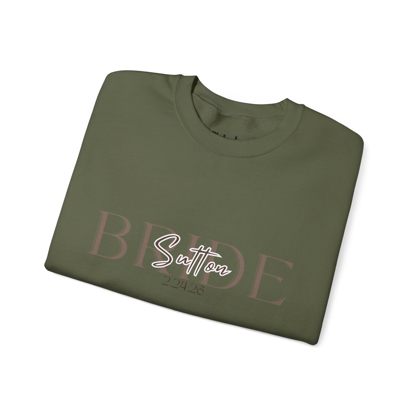 Custom Wedding Name and Date Crewneck Sweatshirt, Wedding Wear, Personalized Bridal Party Gift, Bachelorette Party, Wedding Gift