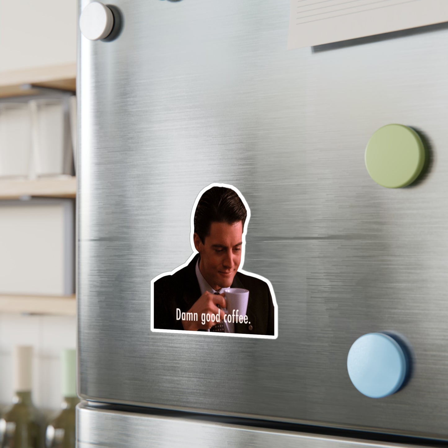 Vinyl Decal Sticker, Twin Peaks Agent Dale Cooper Coffee Scene, Pop Culture Laptop Decal, David Lynch Fan Gift, Unique Car Window Decor, DIY