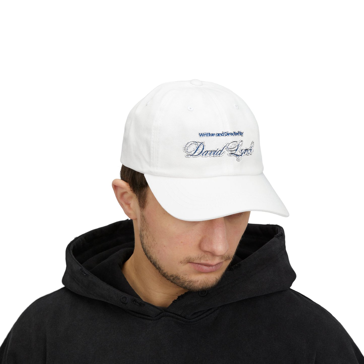 Embroidered Dad Cap, David Lynch Inspired Hat, Minimalist Baseball Cap, Retro Hipster Cap, Creative Visionary Gift, Black Dad Hat