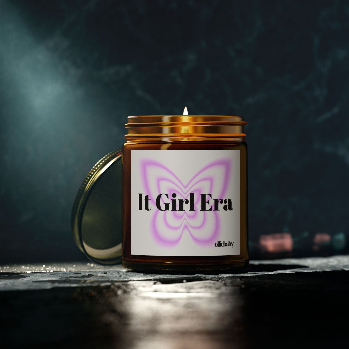 9oz Cute Aesthetic Coconut Apricot Wax Scented Candle for It Girl Era Vibes, Room Decor, Relaxation Gift, Self-care, Teen Gift