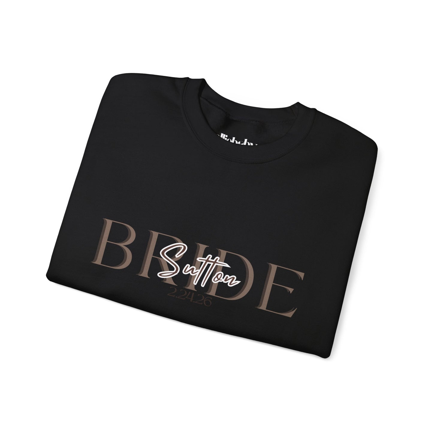 Custom Wedding Name and Date Crewneck Sweatshirt, Wedding Wear, Personalized Bridal Party Gift, Bachelorette Party, Wedding Gift