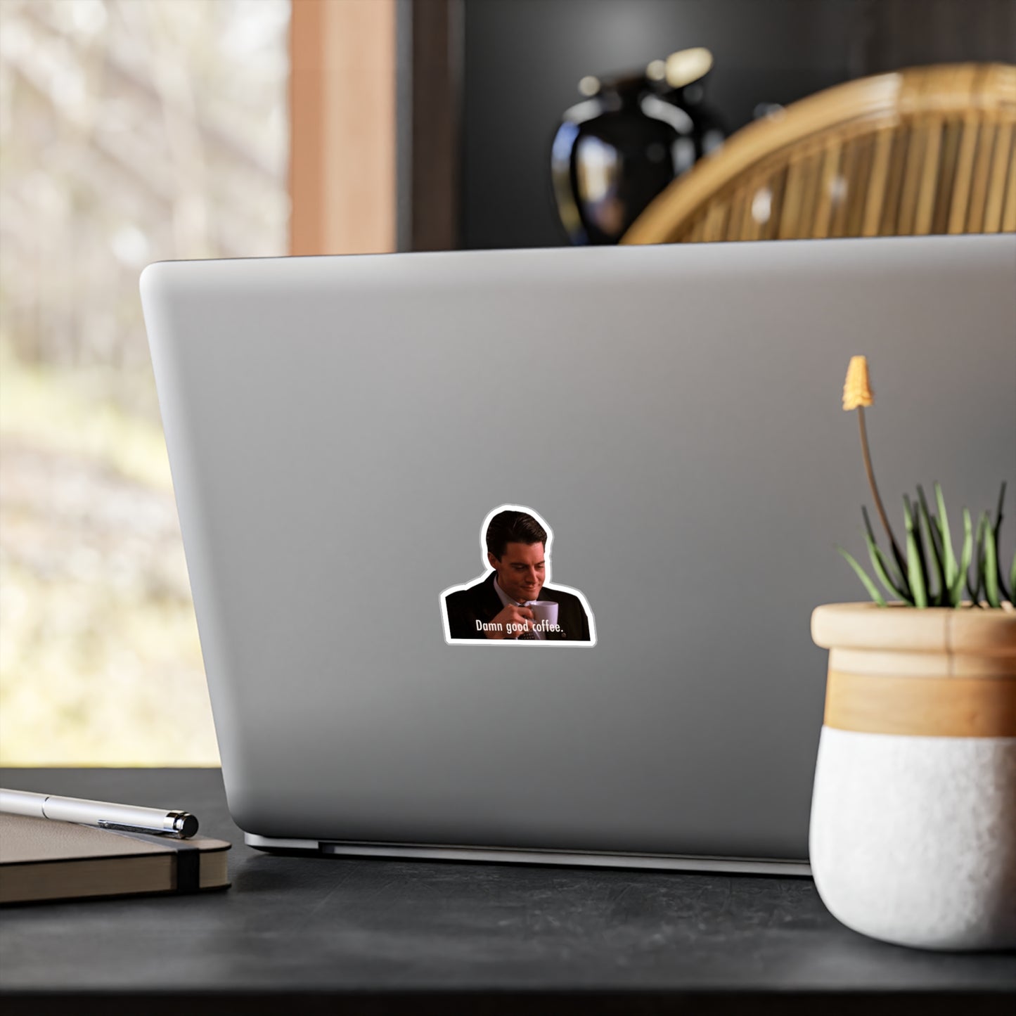 Vinyl Decal Sticker, Twin Peaks Agent Dale Cooper Coffee Scene, Pop Culture Laptop Decal, David Lynch Fan Gift, Unique Car Window Decor, DIY
