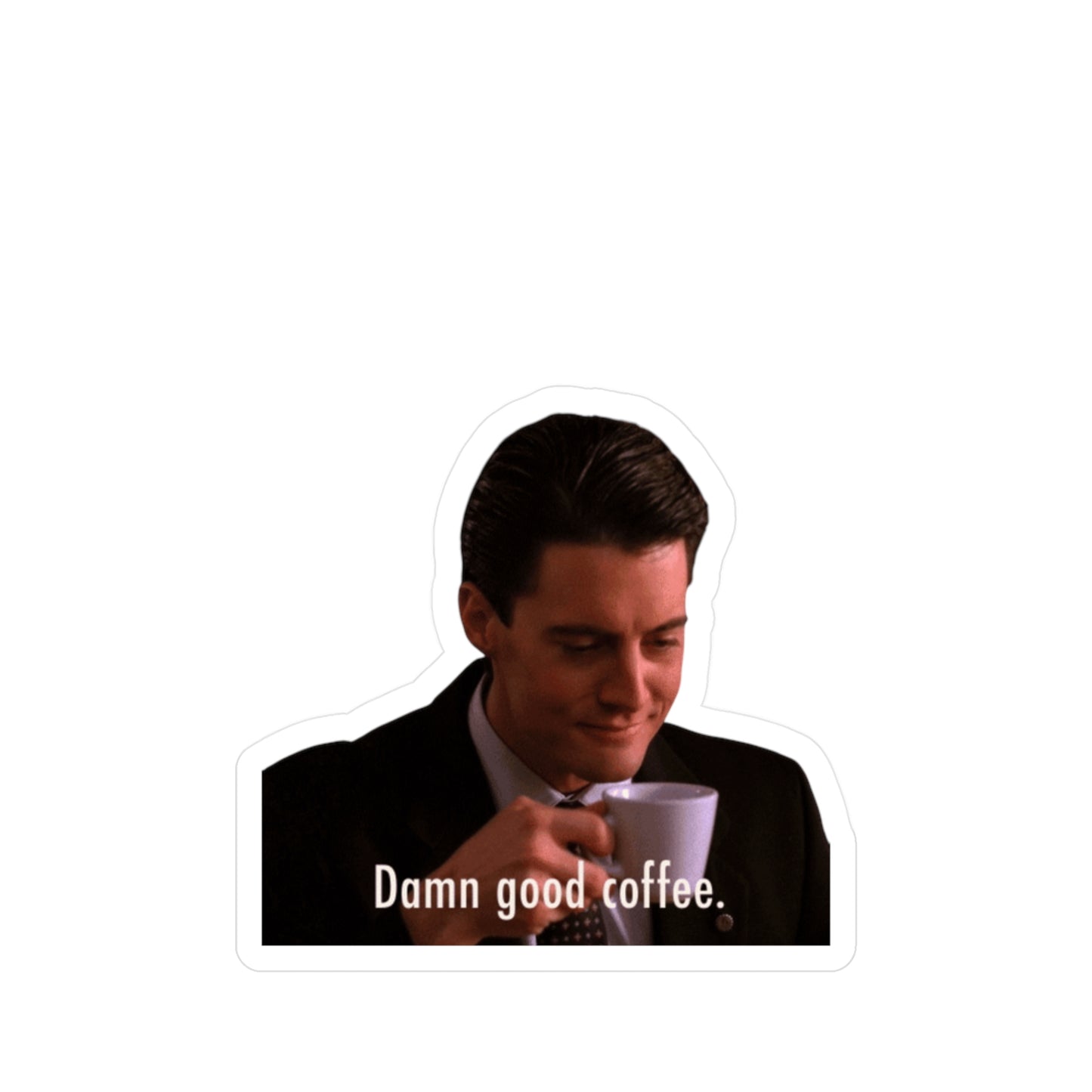 Vinyl Decal Sticker, Twin Peaks Agent Dale Cooper Coffee Scene, Pop Culture Laptop Decal, David Lynch Fan Gift, Unique Car Window Decor, DIY