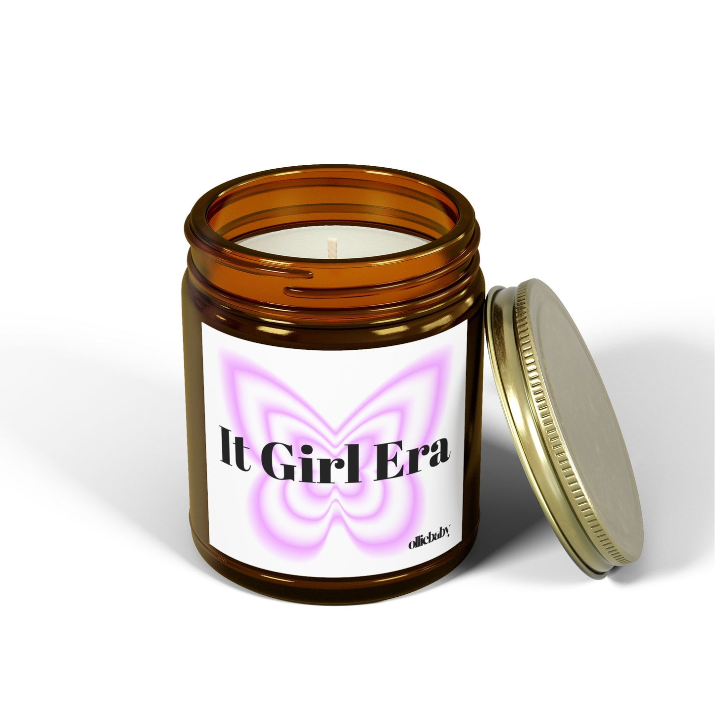 9oz Cute Aesthetic Coconut Apricot Wax Scented Candle for It Girl Era Vibes, Room Decor, Relaxation Gift, Self-care, Teen Gift