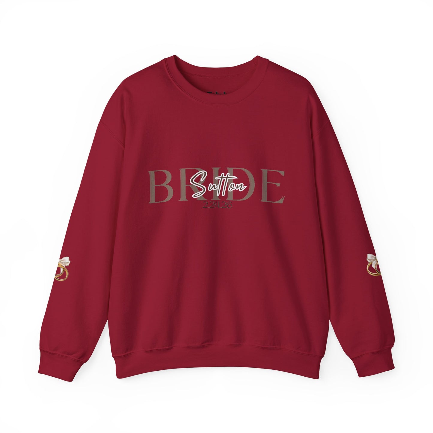 Custom Wedding Name and Date Crewneck Sweatshirt, Wedding Wear, Personalized Bridal Party Gift, Bachelorette Party, Wedding Gift