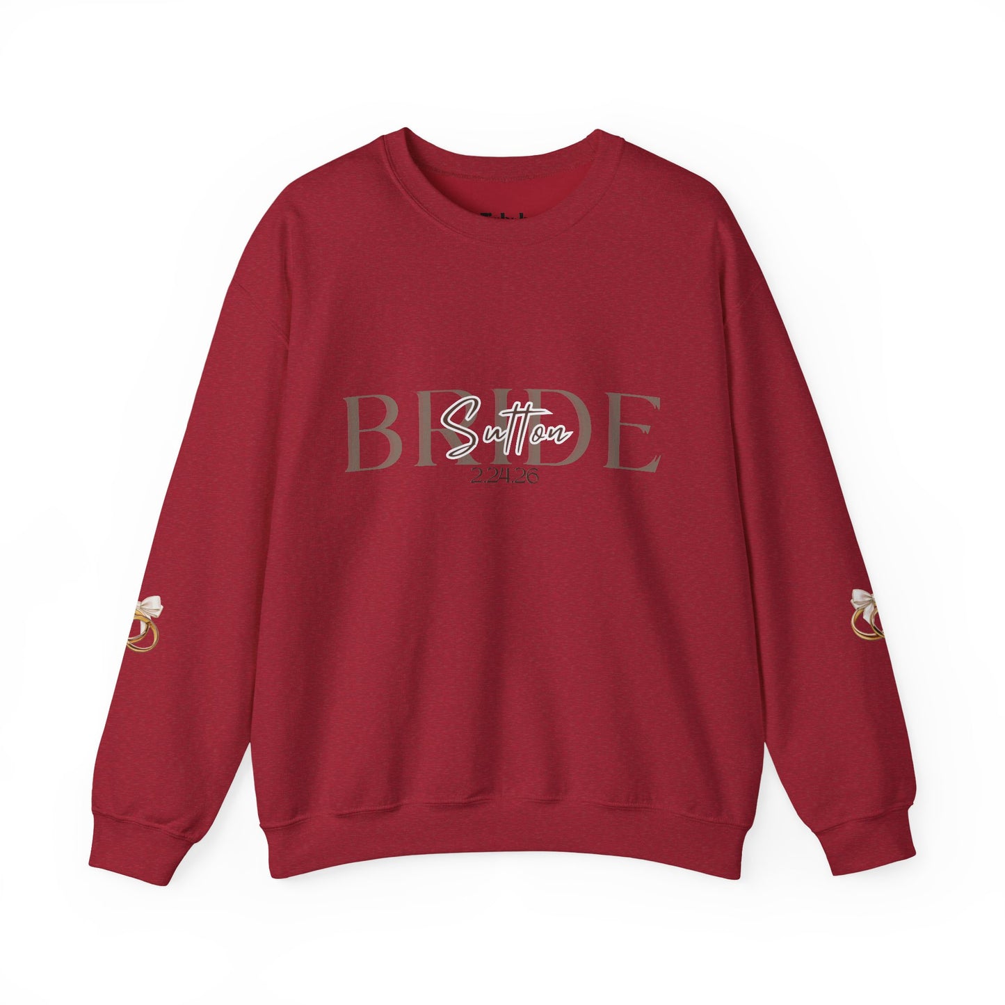 Custom Wedding Name and Date Crewneck Sweatshirt, Wedding Wear, Personalized Bridal Party Gift, Bachelorette Party, Wedding Gift