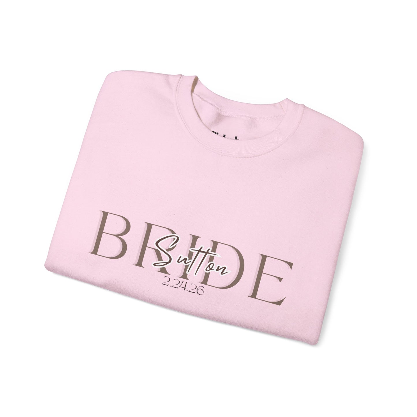 Custom Wedding Name and Date Crewneck Sweatshirt, Wedding Wear, Personalized Bridal Party Gift, Bachelorette Party, Wedding Gift