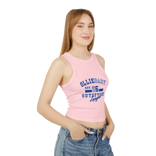 olliebaby Nostalgia Edit Racerback Tank Top | Cute Summer Top, Chic Mini Tank, Birthday Gift, Relaxed Weekend Wear, Casual Athleisure