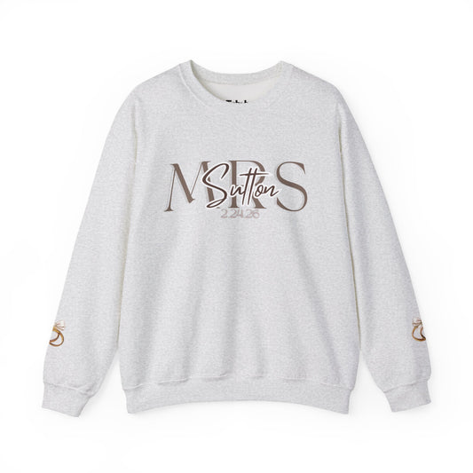 Wedding Colors Crewneck Sweatshirt, Future Wifey Bride Gift, Bridal Party, Customized Wedding Mrs. Top, Personalized Bachelorette