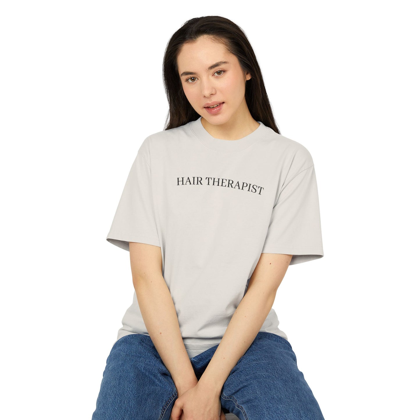 Hair Therapist Heavy Faded Tee, Funny T-Shirt, Gifts for Hairdressers, Unisex Graphic Tee, Casual Wear, Birthday Gift