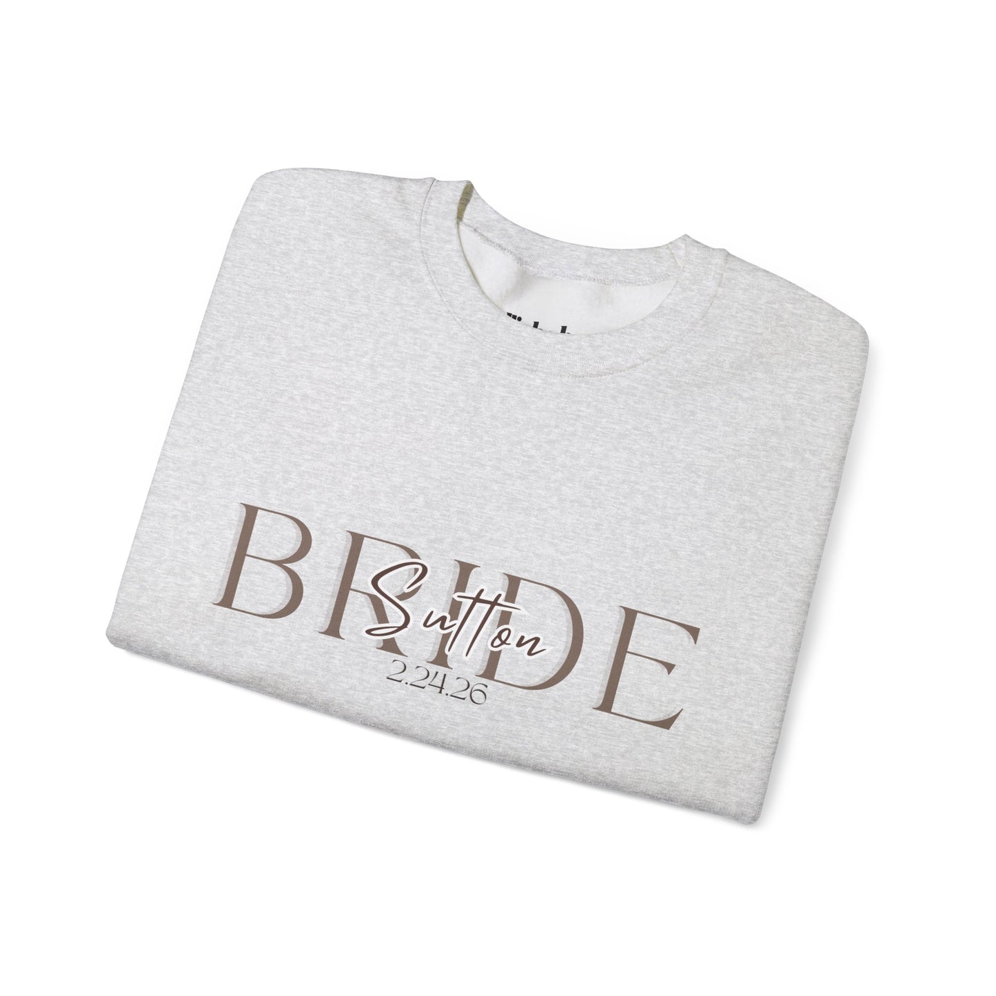 Custom Wedding Name and Date Crewneck Sweatshirt, Wedding Wear, Personalized Bridal Party Gift, Bachelorette Party, Wedding Gift
