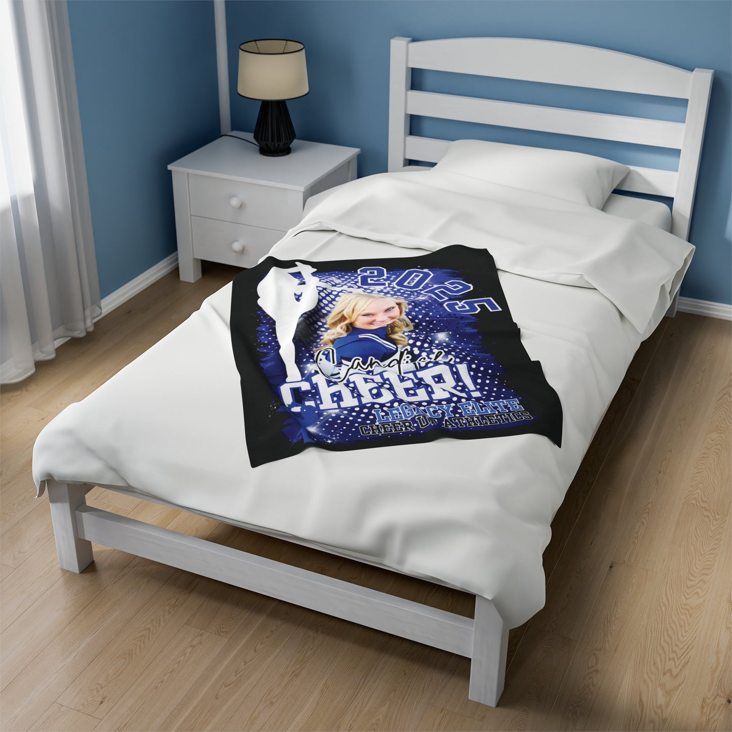 Blanket, Personalized Cheerleader Blanket with Color Photo, Custom Photo Fleece Throw, Sports Team Gift, Cheerleader Blanket, Cheer Gift