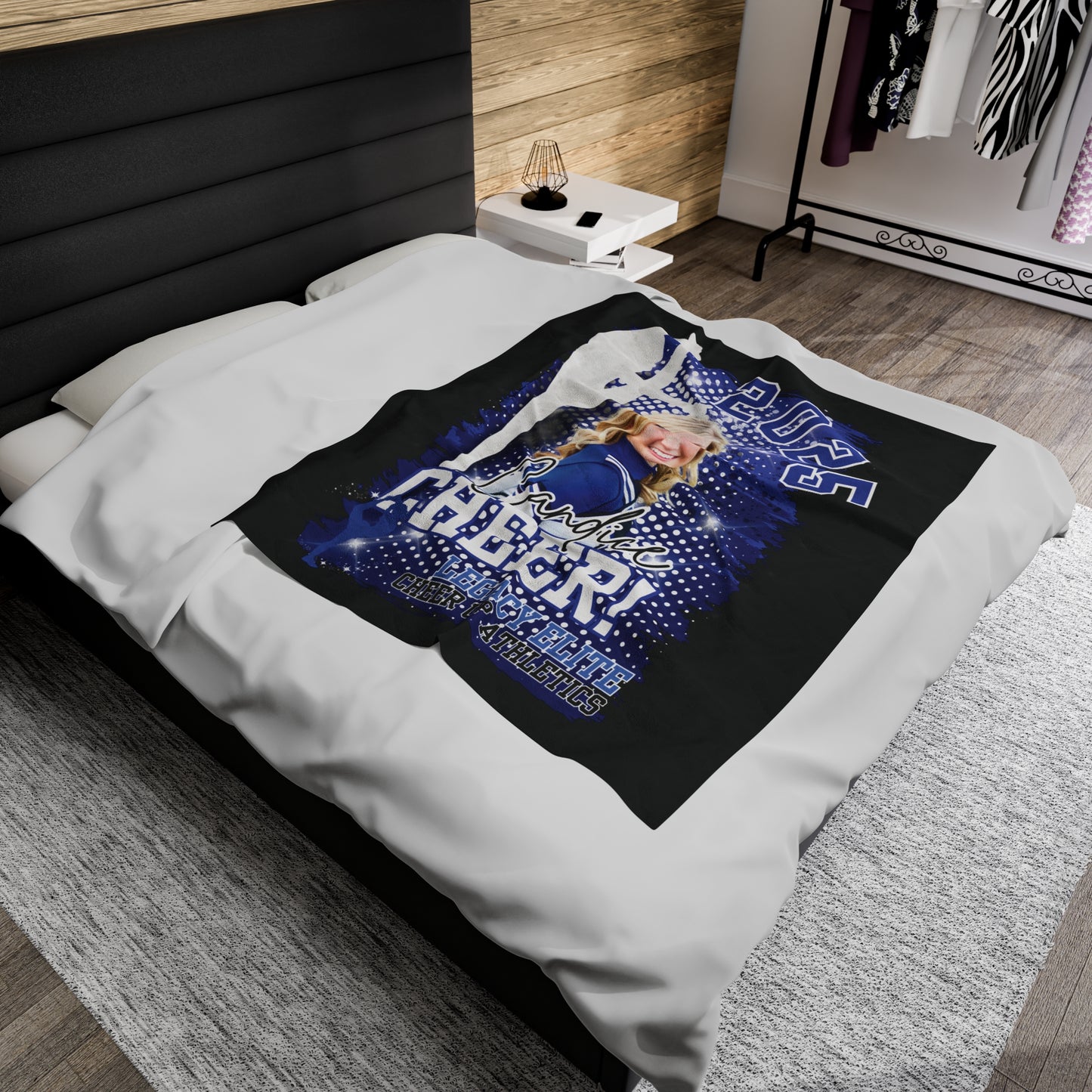Blanket, Personalized Cheerleader Blanket with Color Photo, Custom Photo Fleece Throw, Sports Team Gift, Cheerleader Blanket, Cheer Gift