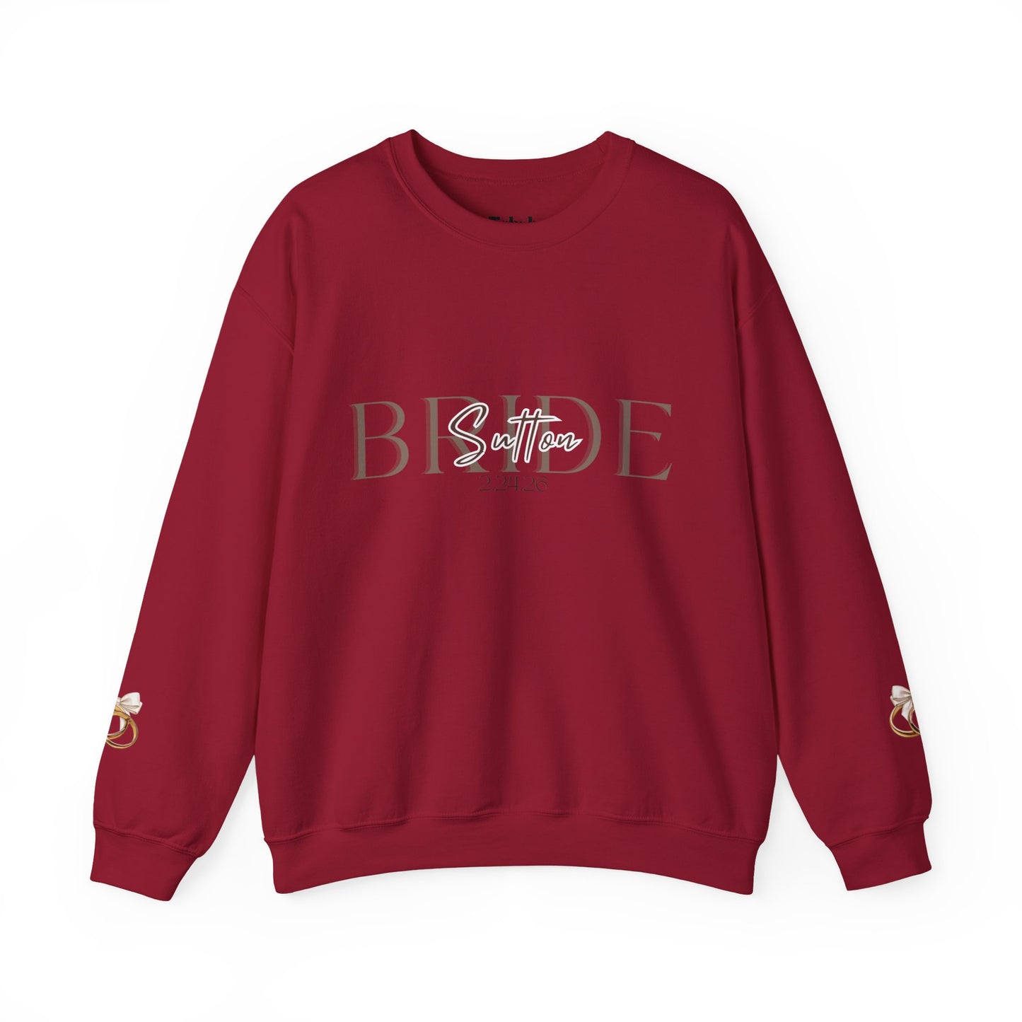 Custom Wedding Name and Date Crewneck Sweatshirt, Wedding Wear, Personalized Bridal Party Gift, Bachelorette Party, Wedding Gift