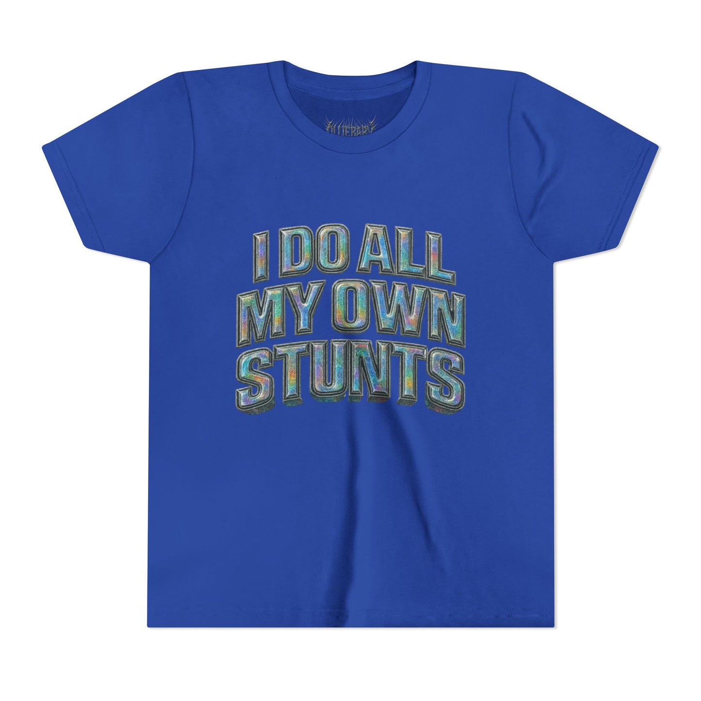 I do all my own stunts - kids Unisex Plain White Crew T‑Shirt
