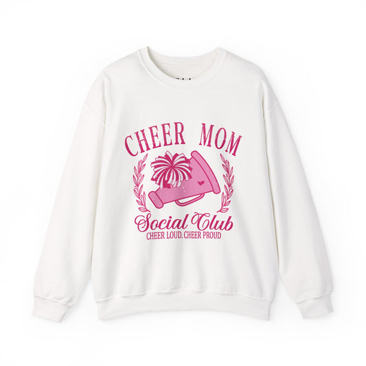Cheer Mom Social Club Sweatshirt, Gift for Cheer Moms, Practice, Late Nights, Comp Mornings, Unisex Crewneck, Driving, Running Around