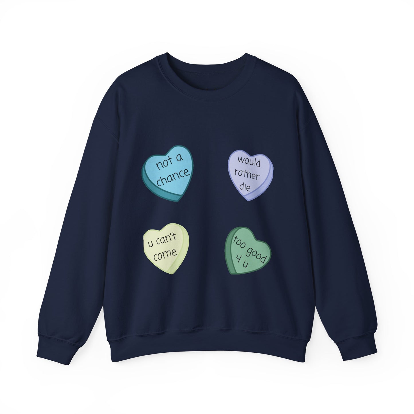 Heart Candy Sweatshirt,  Gift for Singles, Love Sweatshirt, Valentine's Day Gift, Hopeless Romantic, Galentines Gift