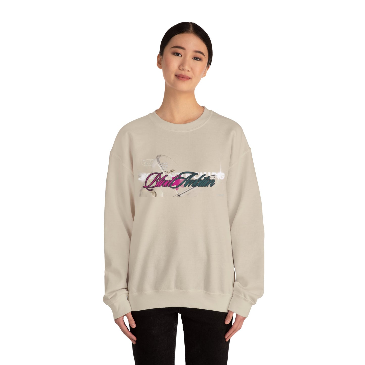 Blind Ambition (Excellence is Calling) Unisex Crewneck Sweatshirt, Trendy Streetwear, Comfy Gift for Friends, Everyday Casual Wear, Stylish
