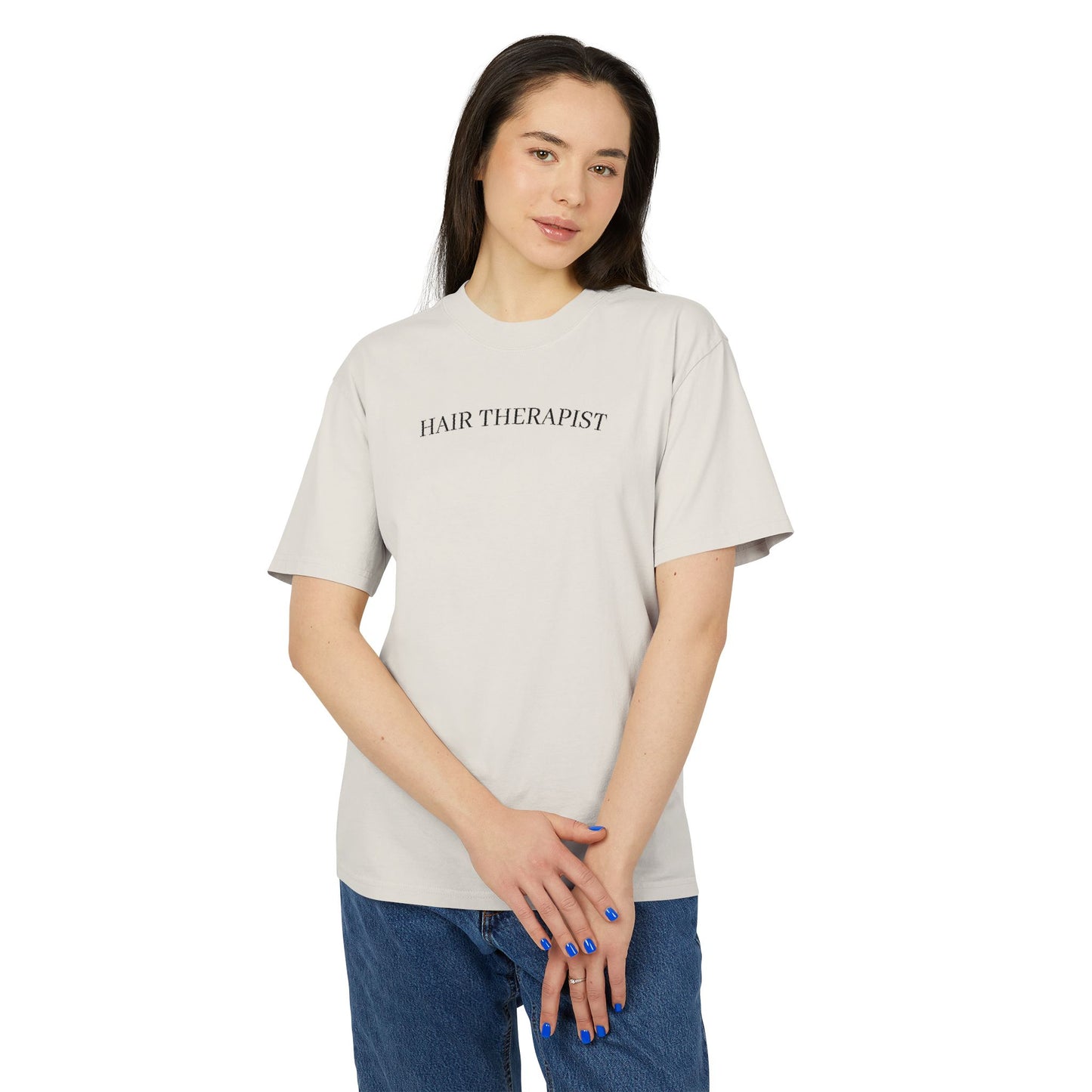 Hair Therapist Heavy Faded Tee, Funny T-Shirt, Gifts for Hairdressers, Unisex Graphic Tee, Casual Wear, Birthday Gift