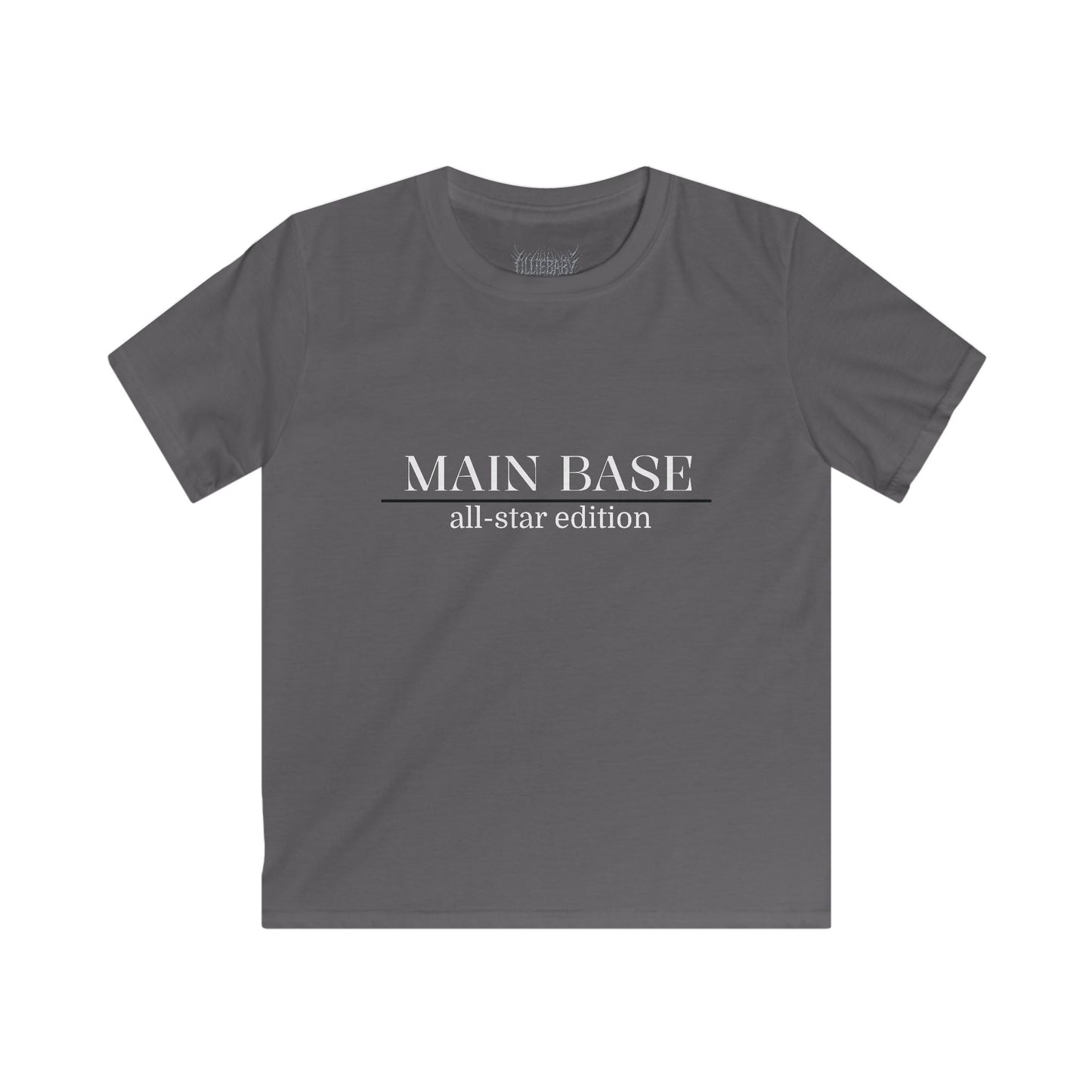 "MAIN BASE" All-Star Edition (Minimalist Athletic Youth Shirt) Kids Sizes