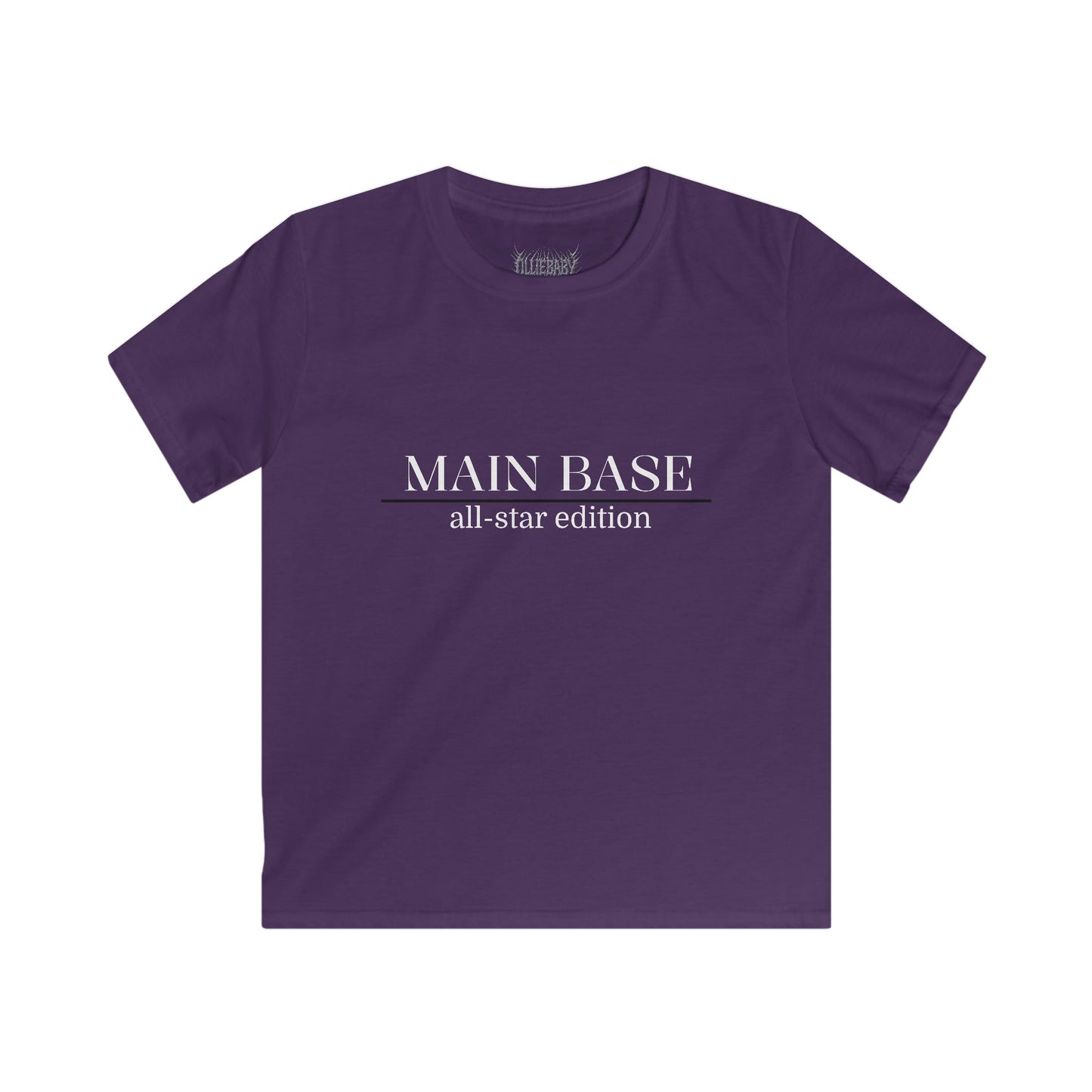 "MAIN BASE" All-Star Edition (Minimalist Athletic Youth Shirt) Kids Sizes
