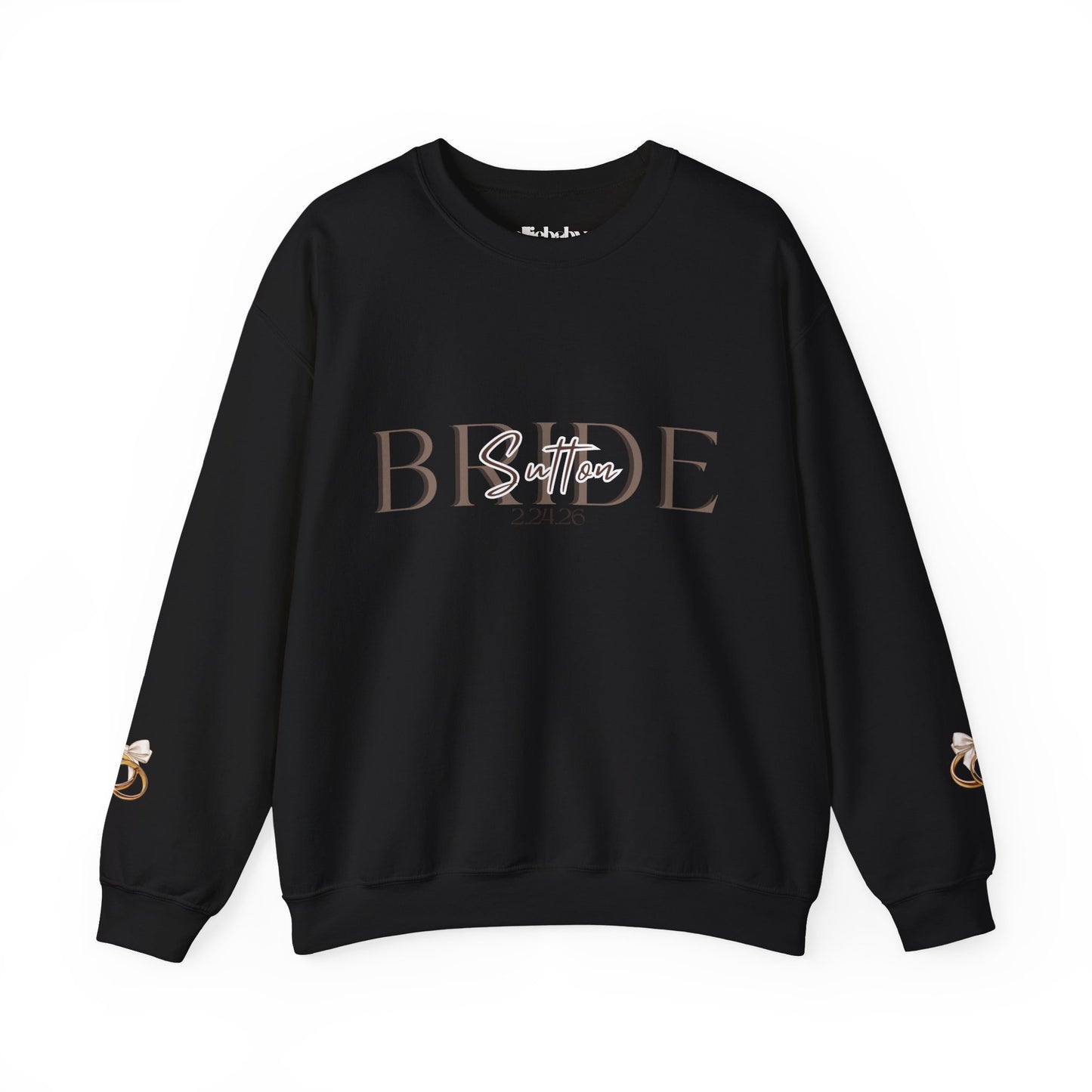 Custom Wedding Name and Date Crewneck Sweatshirt, Wedding Wear, Personalized Bridal Party Gift, Bachelorette Party, Wedding Gift