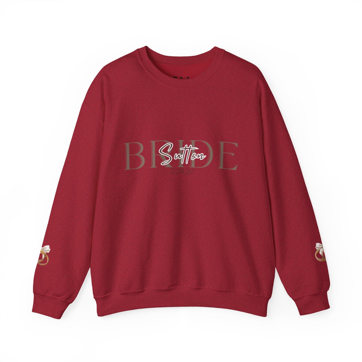 Custom Wedding Name and Date Crewneck Sweatshirt, Wedding Wear, Personalized Bridal Party Gift, Bachelorette Party, Wedding Gift
