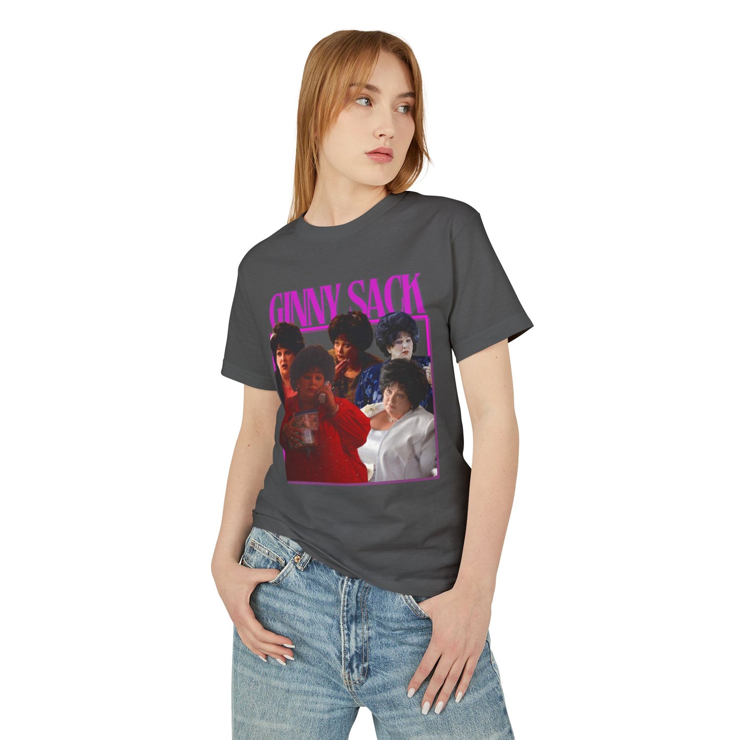 The Sopranos Collection - Ginny Sack Tee, Relaxed Fit Unisex Cotton Top