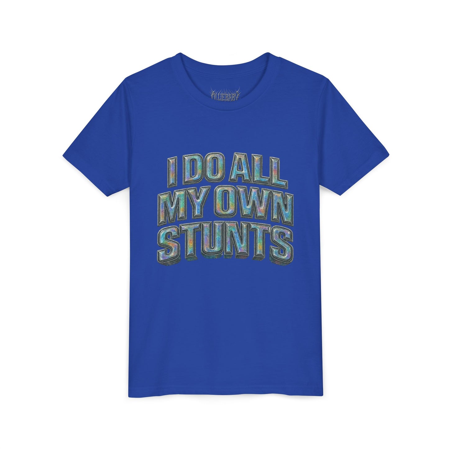 I do all my own stunts - kids Unisex Plain White Crew T‑Shirt
