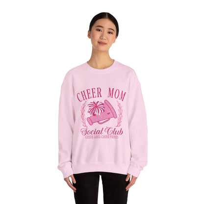Cheer Mom Social Club Sweatshirt, Gift for Cheer Moms, Practice, Late Nights, Comp Mornings, Unisex Crewneck, Driving, Running Around